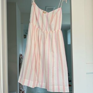 pink and orange stripe dress from judith march